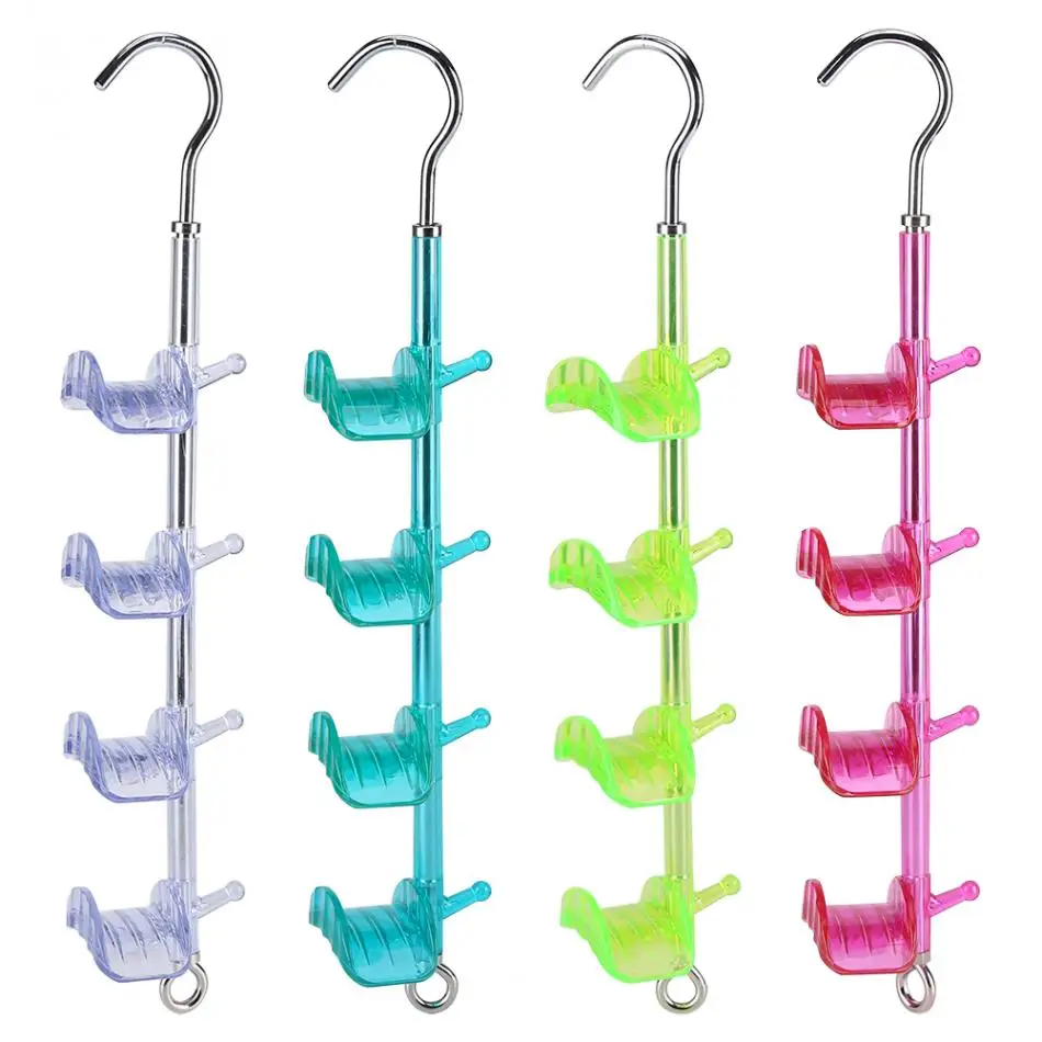 

4-Hooks Rotatable Handbag Storage Holder Purse Bag Hanger Hanging Tie Handbag Necktie Storag Hook