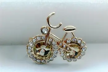 

45x38mm Bike with diamond Light gold devorative Alloy metal parts for bag, garment, shoes, DIY purse, leather metal accessory