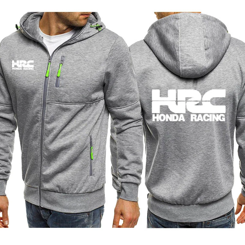Толстовки для мужчин HRC гоночный мотоцикл автомобиль логотип печать Повседневная Хип Хоп Толстовка Harajuku мужская молния Куртка кофты человек толстовка - Цвет: 802