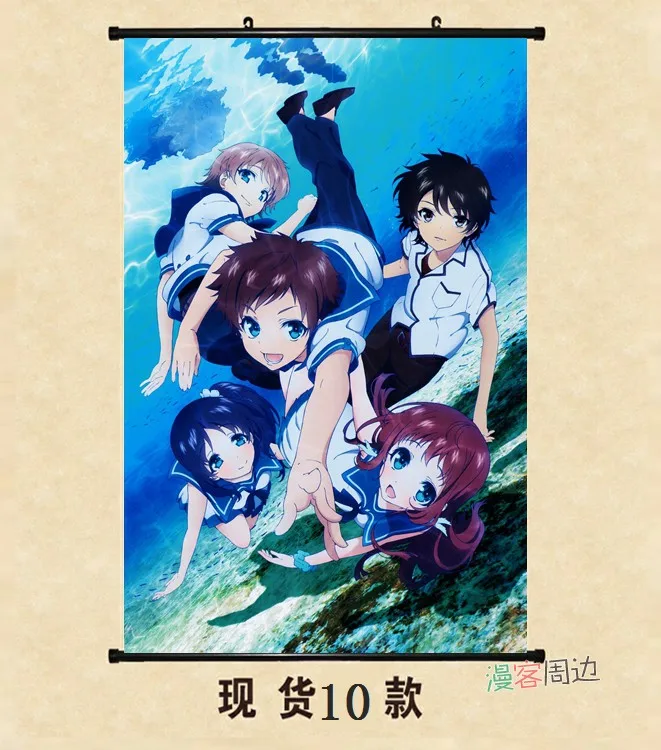 Аниме декоративная картина Nagi no Asukara A Lull in the Sea Mukaido Manaka & Sakishima Hikari домашний Декор