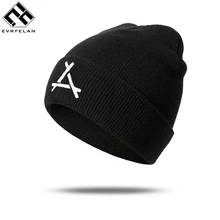 Evrfelan модные зимние шапочки женские и мужские черные темно-серые шапки вязаные шапочки унисекс безопасная шапка высокого качества