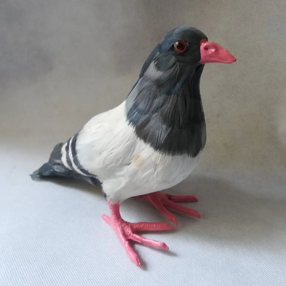 Jouet Colombe Grise En Poly thyl ne Et Fourrures Mod le D oiseau En 