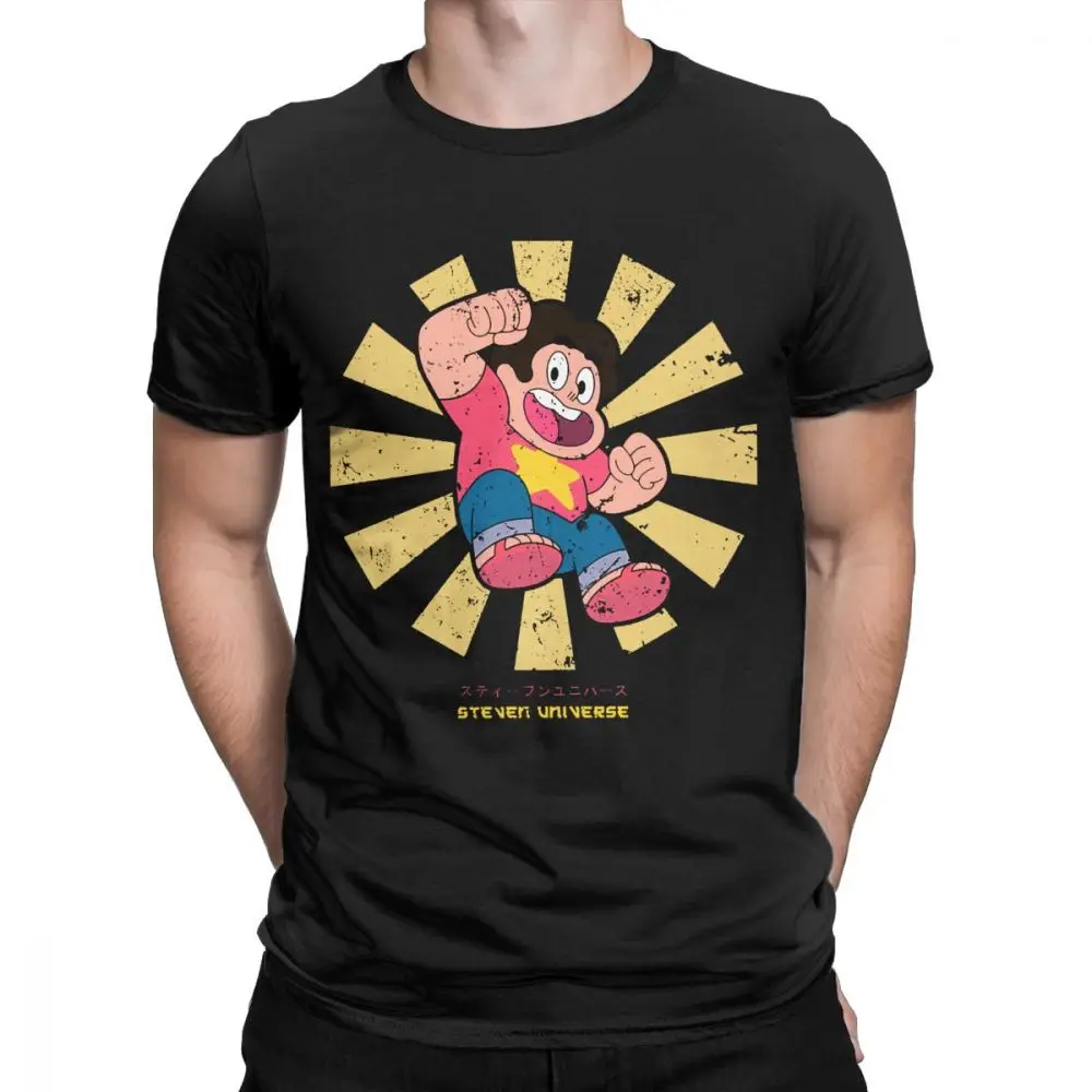 

Steven Universe Tees Star The Crystal Gems Garnet Amethyst Pearl Cartoon T Shirts Men Cotton Humor T-Shirts Gift Idea Clothing