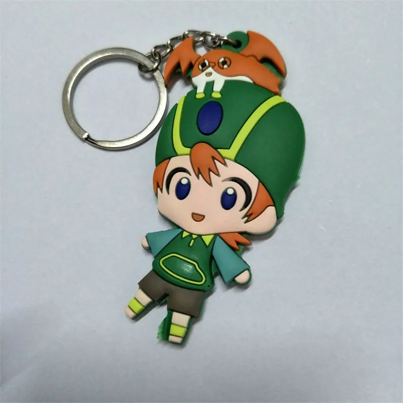 Anime Digimon Figure Toys Agumon Gabumon Koromon Tanemon Gomamon Piyomon Patamon Yagami Taichi Keychain Pendant Dolls 10pcslot (8)