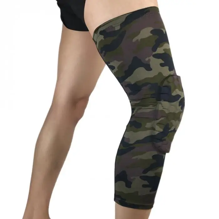 Men Leg Sleeve Knee Pad Brace Protector Camo Sports Guard Kneepad for Basketball Football Cycling ZJ55