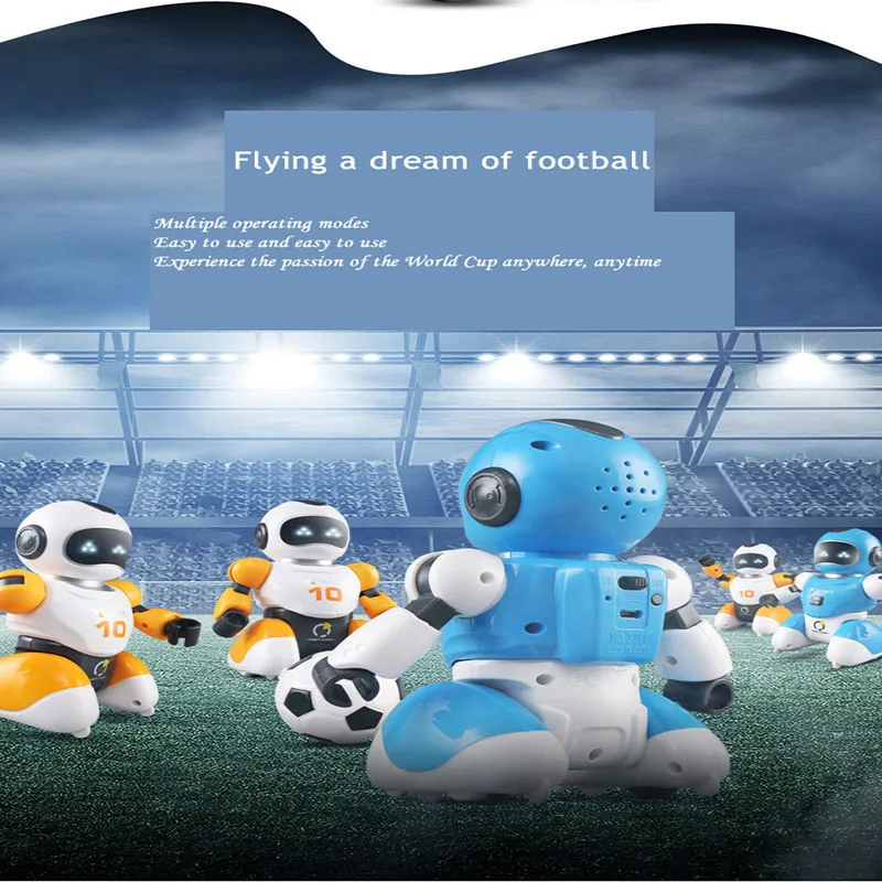 Smart Play Soccer Robot Remote Control Battle Toys Hot Selling Electric Singing Dancing football Robot For Children Kids FSWB