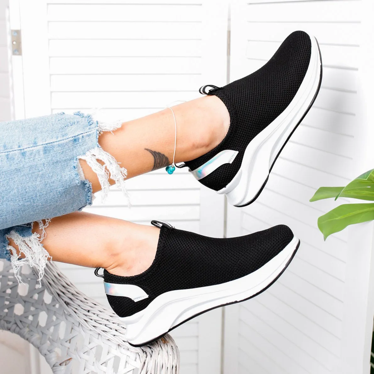

MoneRffi Women Mesh Flat Shoes Patchwork Slip-on Cotton Casual Shoes For Woman Walking Stripe Sneakers Loafers Soft Shoes Zapato