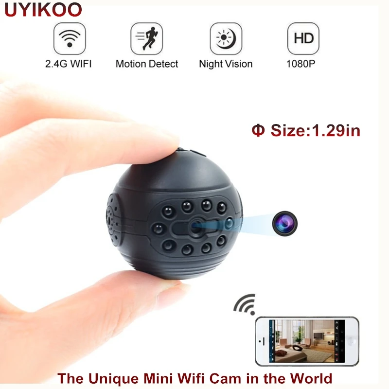 

2018 New Wireless Mini Camera H.264 1080p HD Wifi IP DV DVR Cameras Support Mobile Phone View Night Vision Micro Round Body Cam