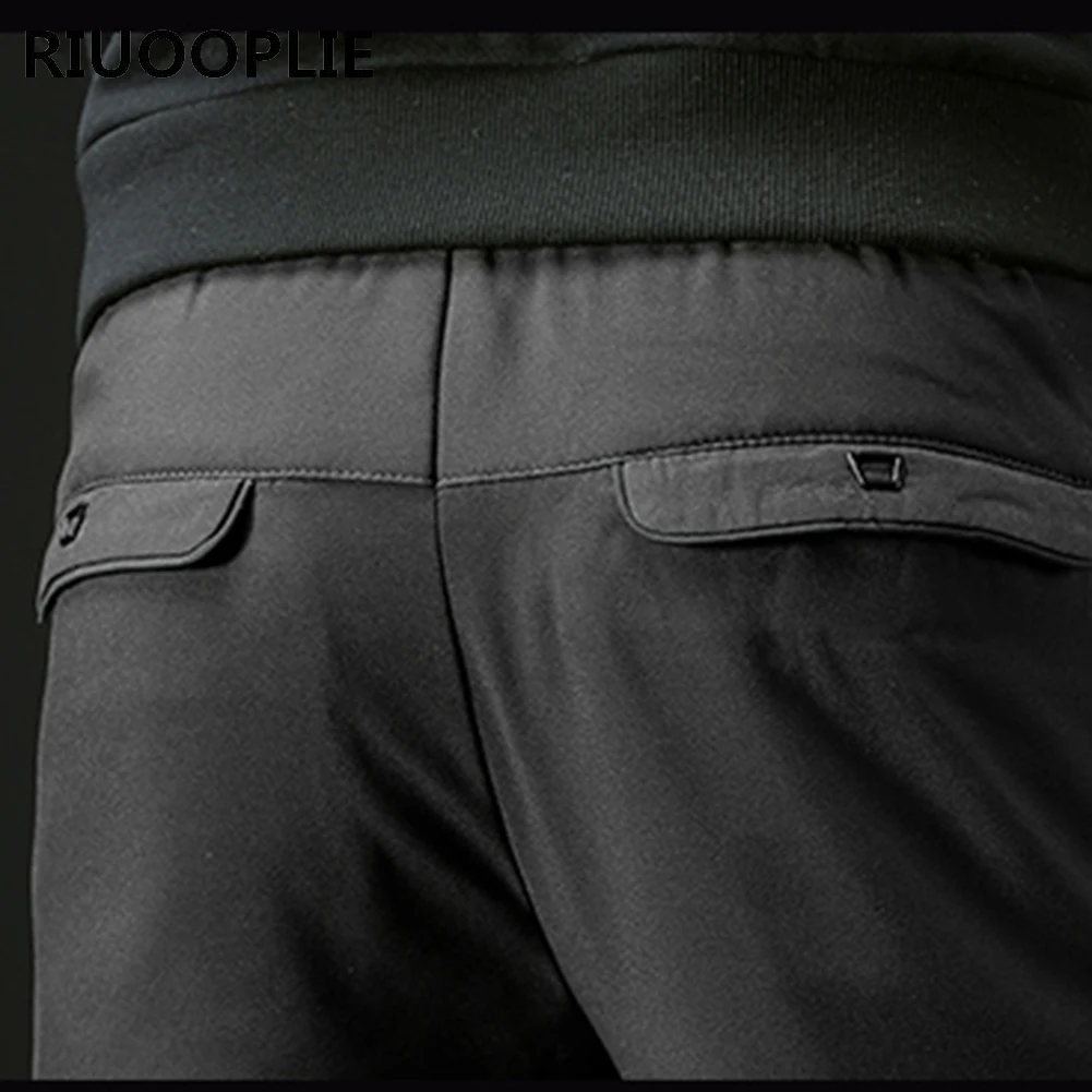 RIUOOPLIE Mens Business Casual Elastic Waist Skinny Pants Tighten Trousers Sweatpants 5