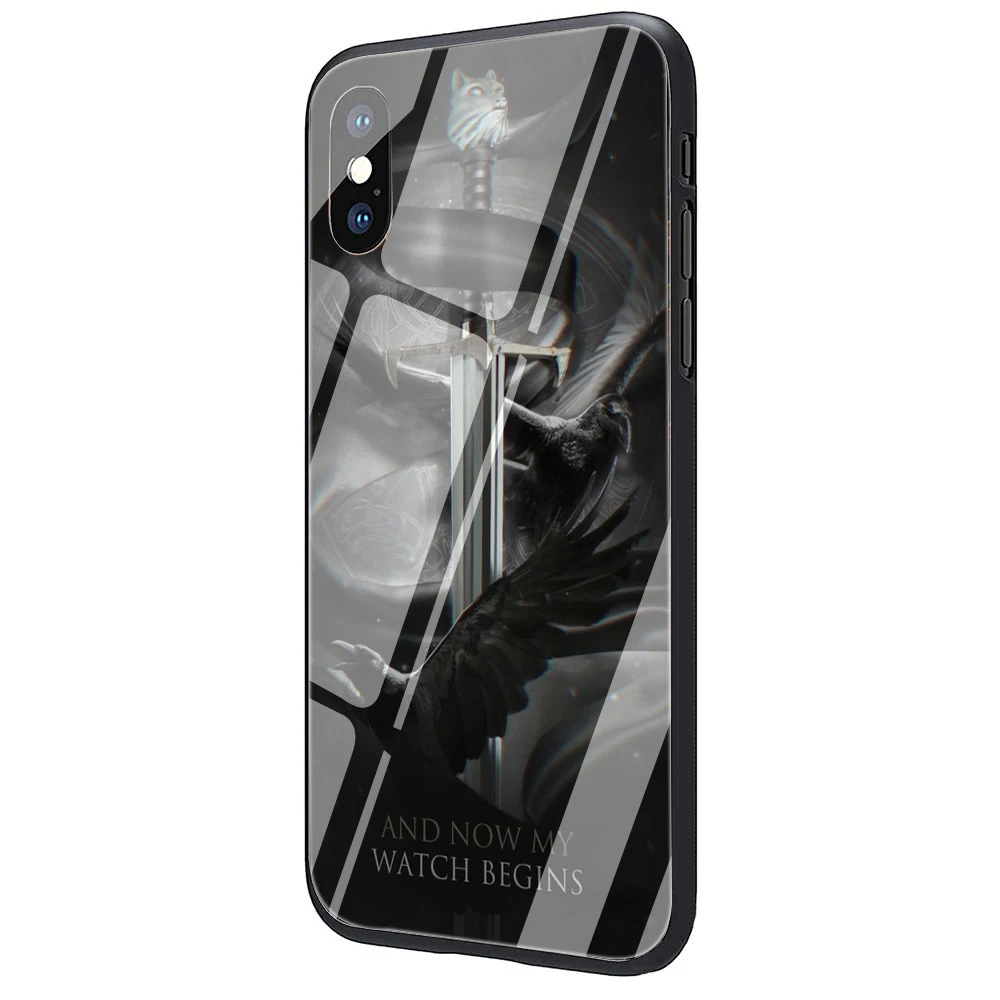 Черный чехол из закаленного стекла ТПУ с изображением Игры престолов для iPhone 5 5S 6 6s 7 8 plus X XR XS 11 pro Max - Цвет: G8