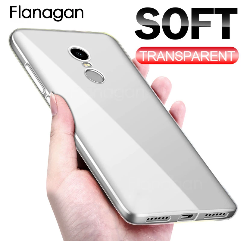 

FlanaGan Ultra-Thin Transparent Soft TPU Phone Case For Xiaomi Redmi Note 4X Note 4 Soft Silicone Cover Case For Redmi 4X Note 4
