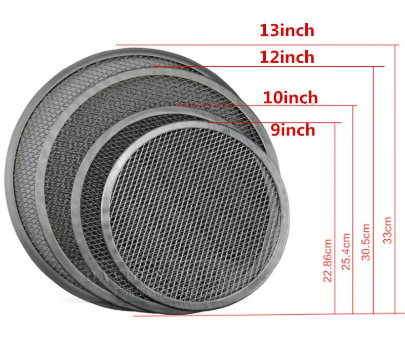 Черная антипригарная алюминиевая сетка лоток для пиццы экран паста печь для выпечки сетка подставка для пиццы формы для выпечки пиццы магазин плоская сетка экран для пиццы