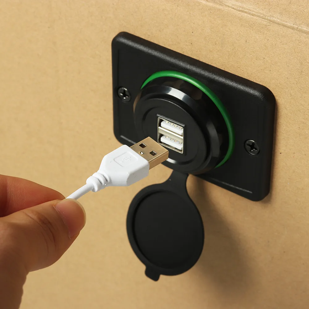 

Universal Car Charger Dual USB 3.1A 12/24V Power Adapter Waterproof Charger USB Socket Plug For Auto Motorcycle Bus