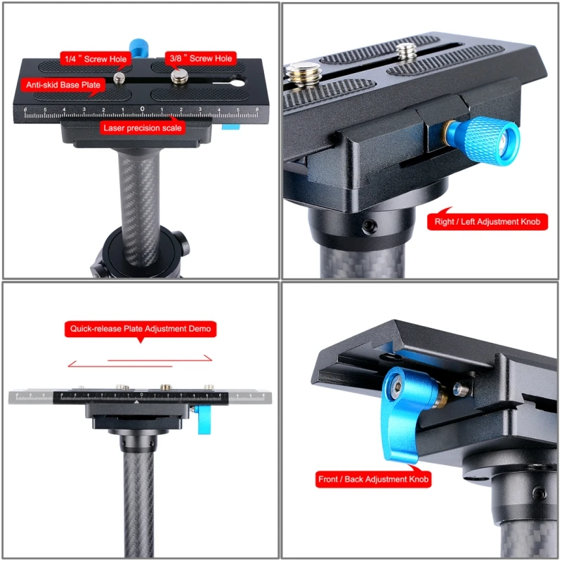 YELANGU S80T карбоновый штатив для цифровой зеркальной камеры Canon Ручной Стабилизатор
