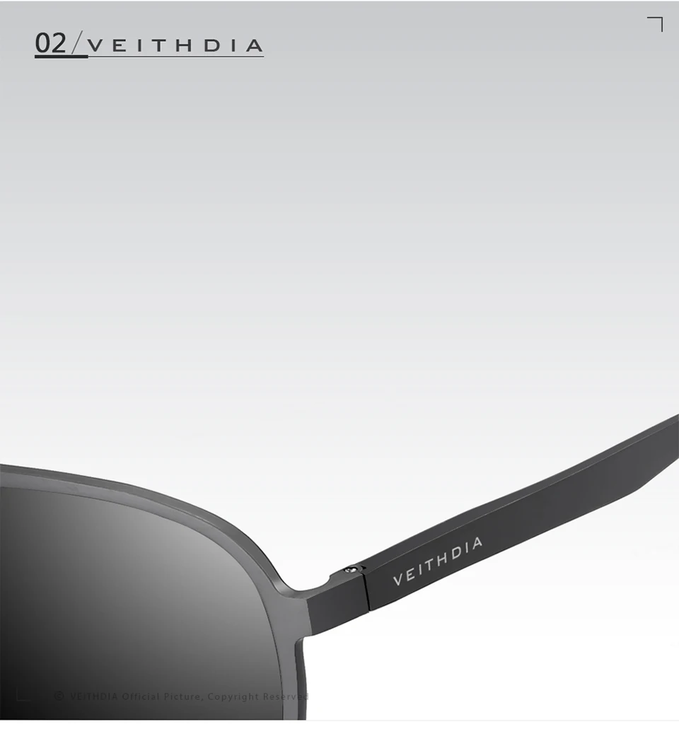 Бренд VEITHDIA, мужские солнцезащитные очки с алюминиево-магниевым покрытием, поляризационные, UV400, линзы, аксессуары, мужские солнцезащитные очки для мужчин/женщин, VT6850