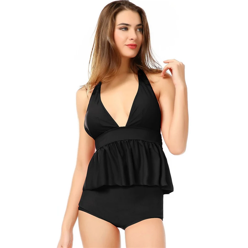 Women Swimsuit Separate Two Pieces High Waist Swim Suit 2019 Mujer