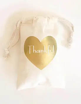 

gold Thankful heart wedding Hangover Kit jewelry favor Bags Bachelorette hen bridal shower Champagne Party gift bag