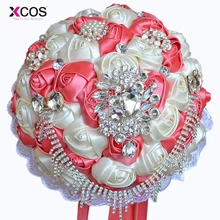 Великолепный Кристальный свадебный букет брошь свадебные аксессуары, букеты невесты Искусственные Свадебные цветы Свадебные букеты