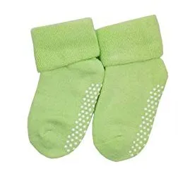 Толстые хлопковые носки унисекс с захватами, антискользящий для новорожденных, носки для малышей, маленькие девочки и мальчики на зиму - Цвет: Green