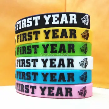 

100pcs EXO first year Wristband Silicone Bracelets free shipping by ePacket