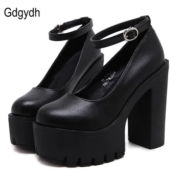 Gdgydh 2020 new spring autumn casual high heeled shoes sexy ruslana korshunova thick heels platform pumps