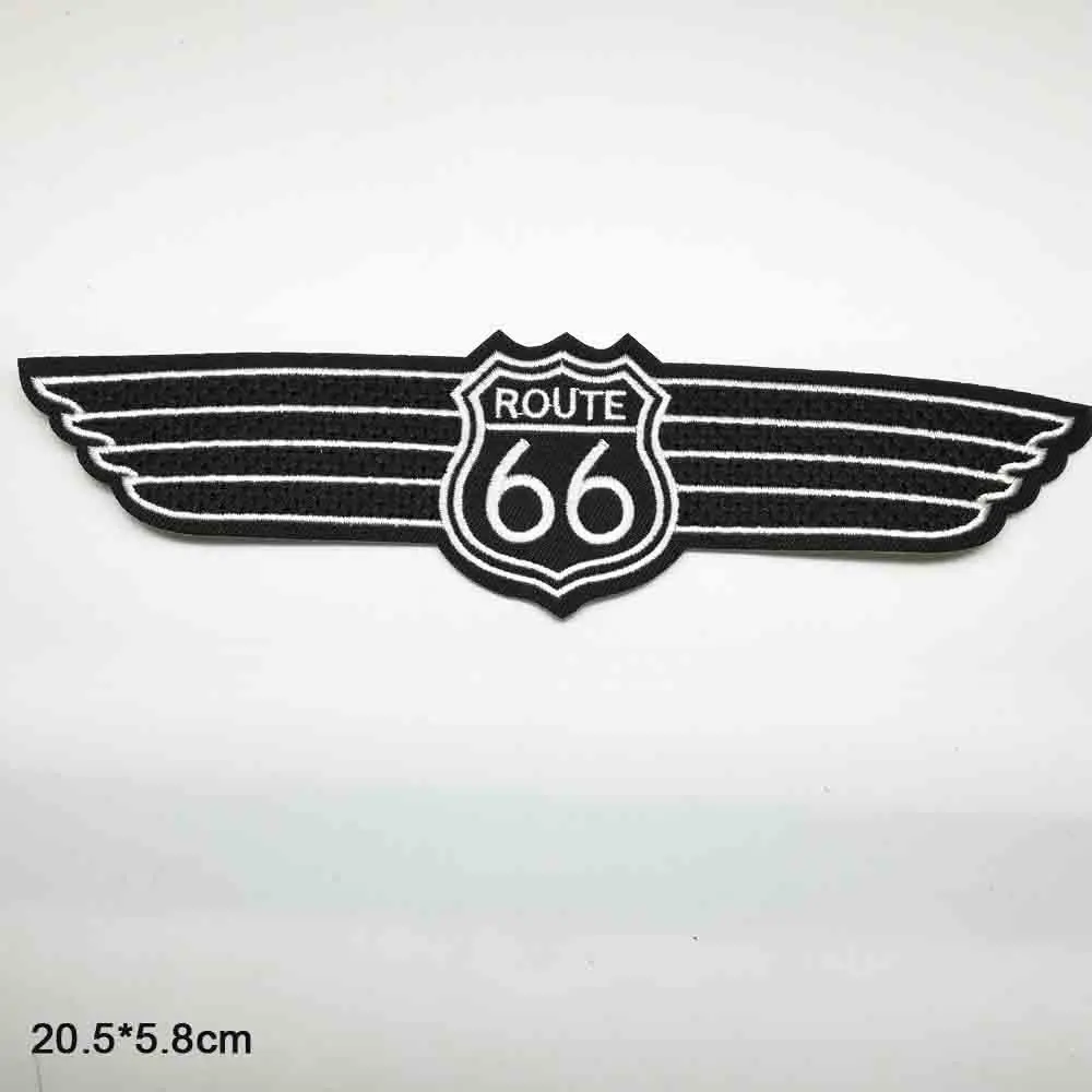 

Route 66 Iron On Embroidered Clothes Patches For Clothing Stickers Garment Wholesale