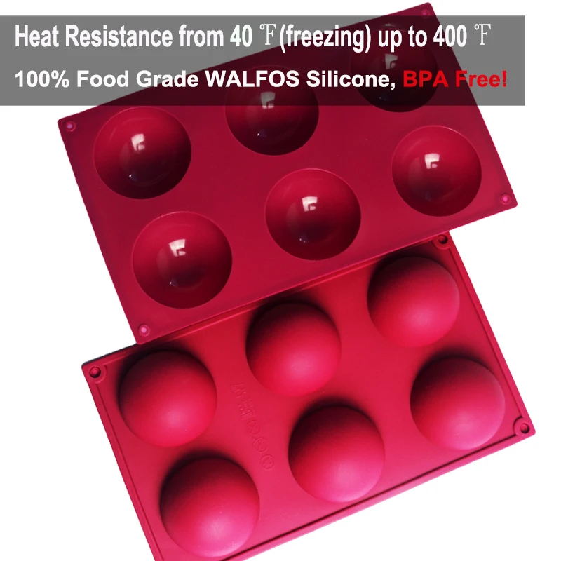 WALFOS пищевая 6 Полость силиконовая форма для торта антипригарная форма для выпечки Кондитерские инструменты для мыла, маффина, домового, пудинга и желе