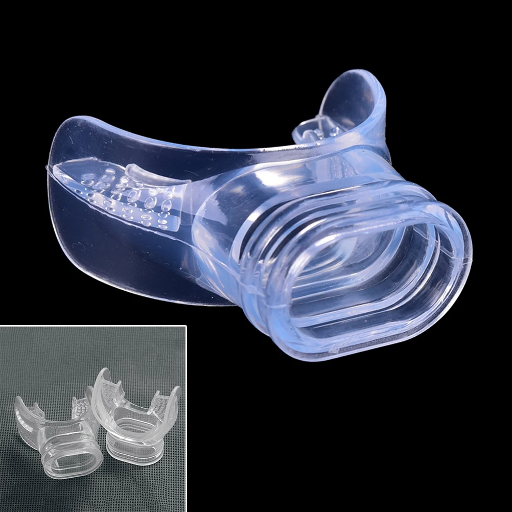 1 PC Useful Transparent Clear Soft Silicone Scuba Diving Bite