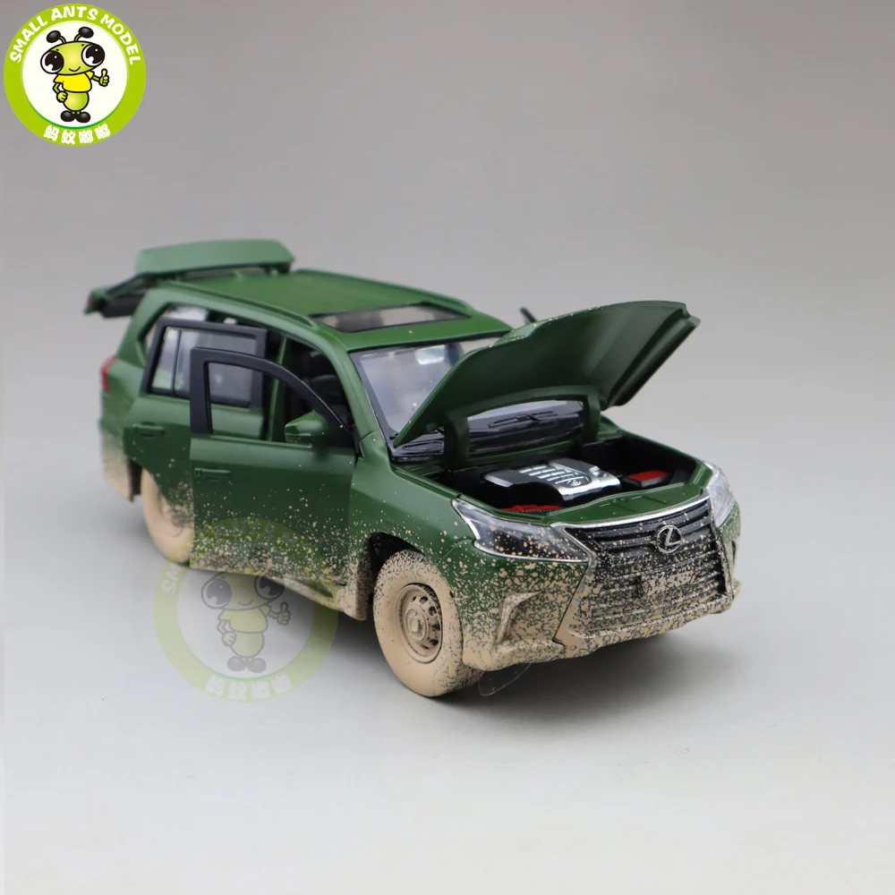 1/32 JACKIEKIM LX570 SUV литая под давлением Модель автомобиля игрушки для детей звуковое освещение вытяжной автомобиль подарок для мальчиков и девочек