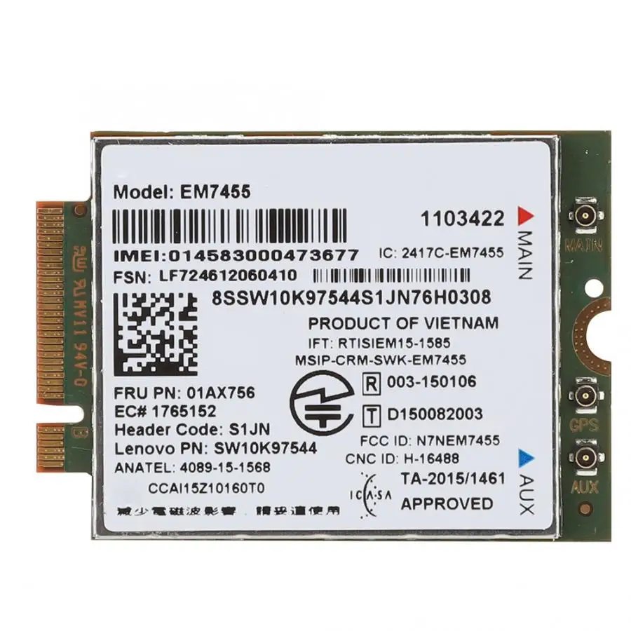 Модуль 4G LTE для ноутбука ThinkPad T460 T460p T460s UMTS/HSDPA/HSPA + сетевая карта|Сетевые карты| |