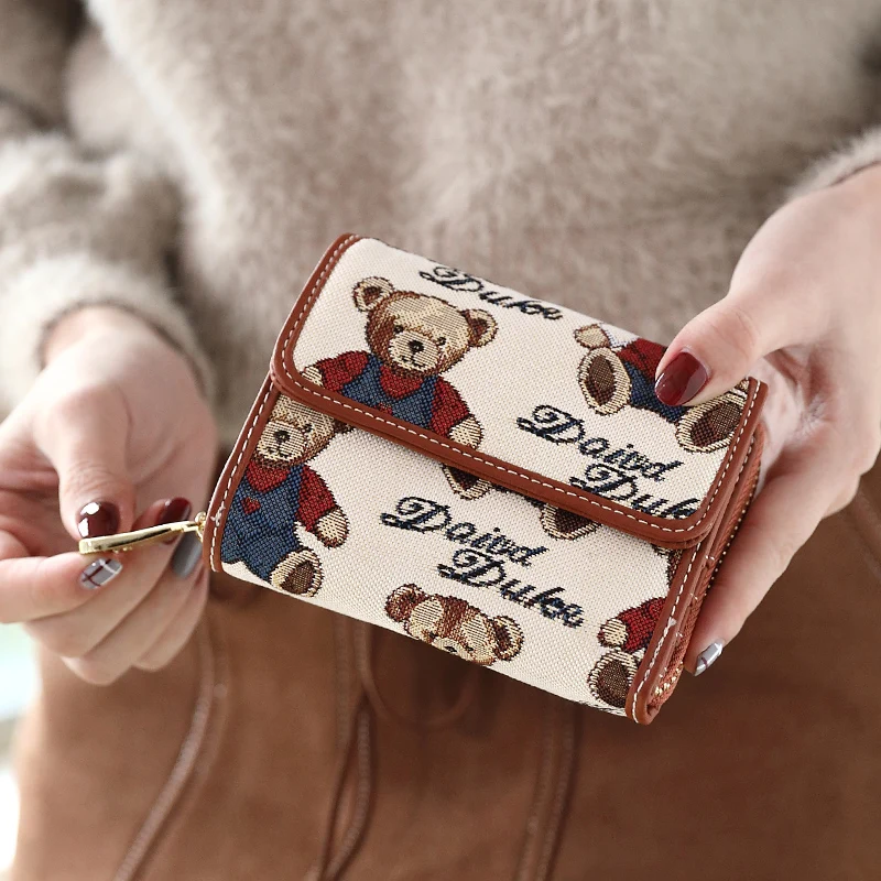 

Wallet female short paragraph 2019 new student small fresh lady cute small wallet clutch bag purse