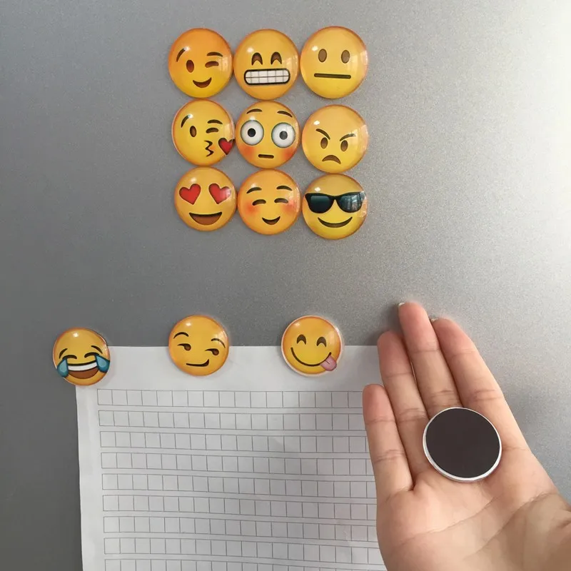 13Pcs Emoji Cartoon Expression Fridge Decor Whiteboard Message