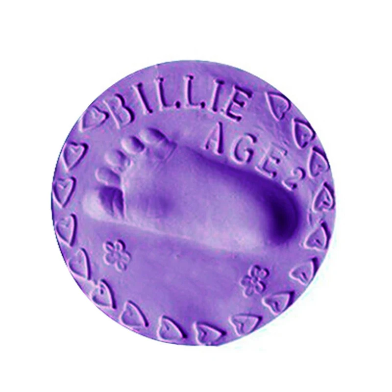 20/40g Пластилин детская воздушная сушка отпечаток след отпечаток комплект литья родитель-ребенок ручной подушечка с чернилами для отпечатков - Цвет: Purple 20g