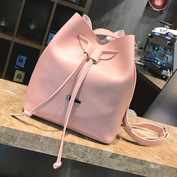 

2019 Women Messenger Shoulder Crossbody Bucket Bags Fashion Women Bags PU Leather Purses Luxury Handbags Famous Brand Totes