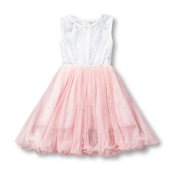 Платье с золотыми блестками для девочек 3, 4, 5, 6, 7, 8 лет, фатиновые платья для маленьких девочек, детская праздничная одежда, Детская летняя одежда, Милая Кружевная одежда - Цвет: pink