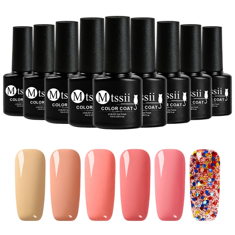 

Mtssii Gel Varnish Nail Polish Set Hybrid All For Manicure 7ML Colors Semi Permanant UV Nail Art Prime Gel Varnish Nail Polish