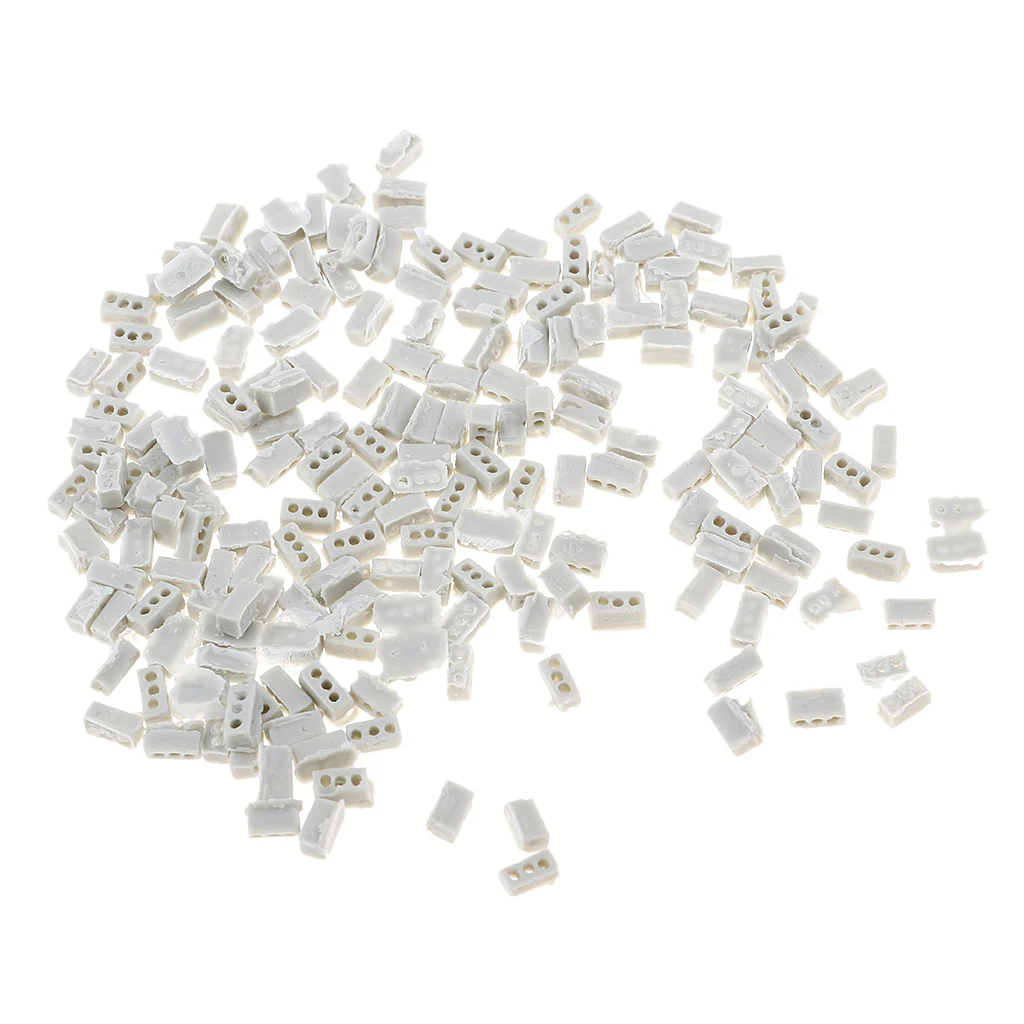200pcs/set 1:35 Unpainted Kit Resin Soldier Model Scene Accessories Perforated Bricks Brick Ruins Dedicated