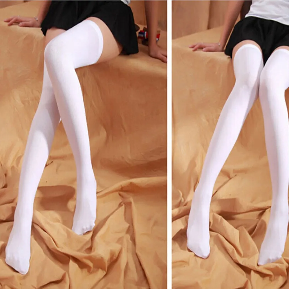 New Women Socks Fashion Stockings Casual Cotton Thigh High Over Knee Cotton High Socks Girls Womens Female Long Knee Sock