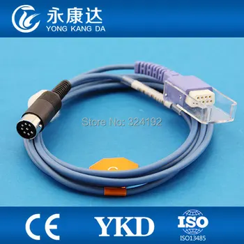 

2pcs/pack Free shipping!! Datascope Din 8 pin spo2 extension cable,suitable for Datascope spo2 sensor