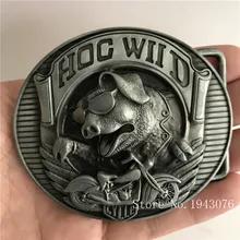 Retail Hot Sale Good Quality Oval Silver Wild boar Motorcycle Cowboy Belt Buckles With Metal Mens Womens Jeans accessories