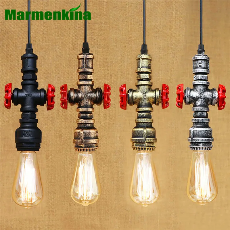 Nordic Countryside LOFT Pendant Lamps Water Pipe Chandeliers Single E27 lamp holder Retro Antique Restaurant Bar Cafe AC110-240V Nordic Countryside LOFT Pendant Lamps Water Pipe Chandeliers Single E27 lamp holder Retro Antique Restaurant Bar Cafe AC110-240V