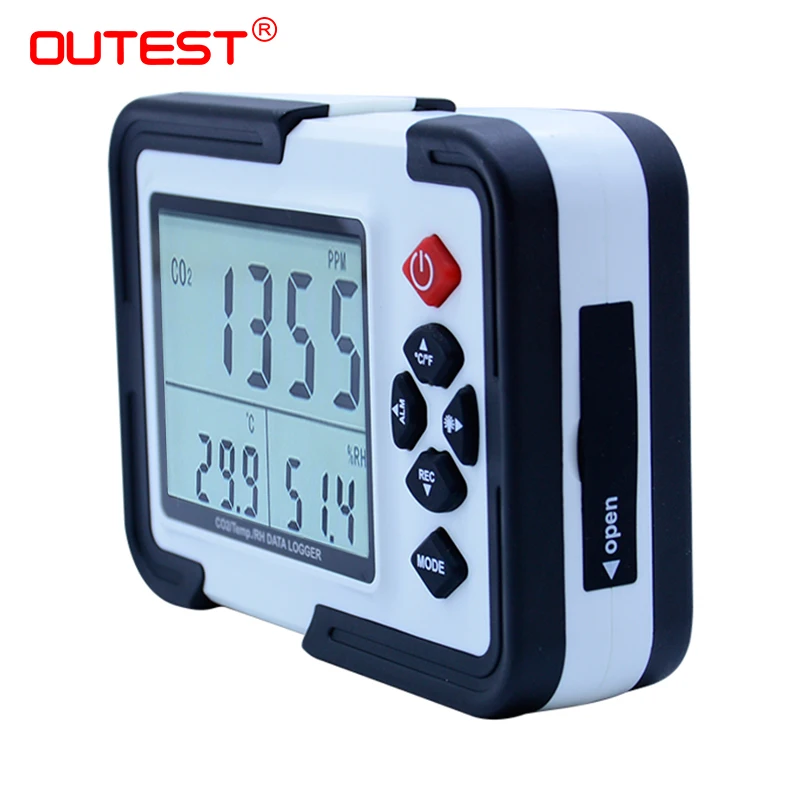 OUTEST Multi function Digital CO2 Temp/RH/data logger Monitor Detector