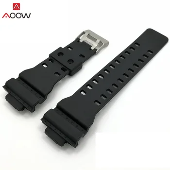 

AOOW 16mm Watchband Silicone Rubber Watch Band Strap Fit For Casio G Shock Replacement Black Waterproof Watchbands Accessories