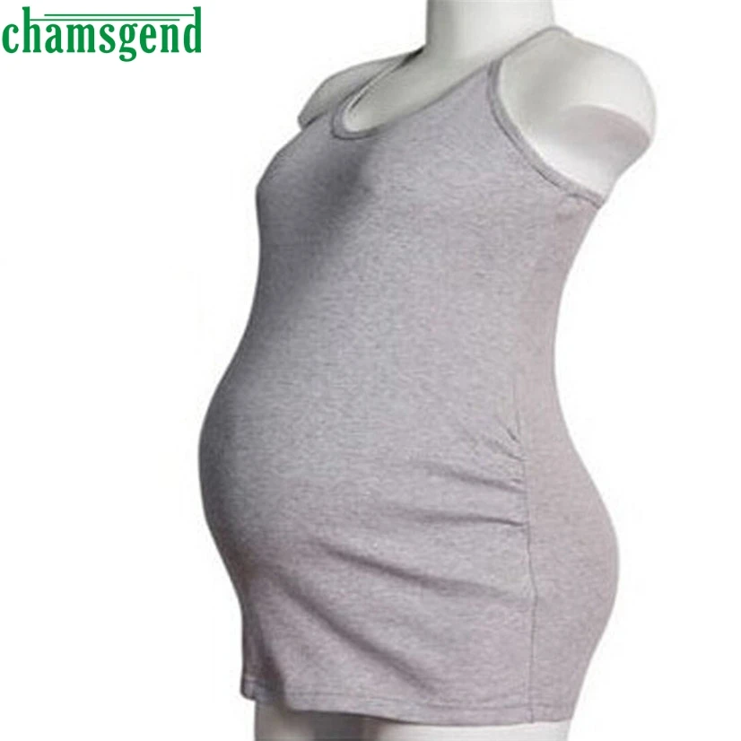CHAMSGEND best продавца корабль падения беременная женщина Для женщин Лето Strappy жилет топы камзол для беременных футболка Feb7 S30