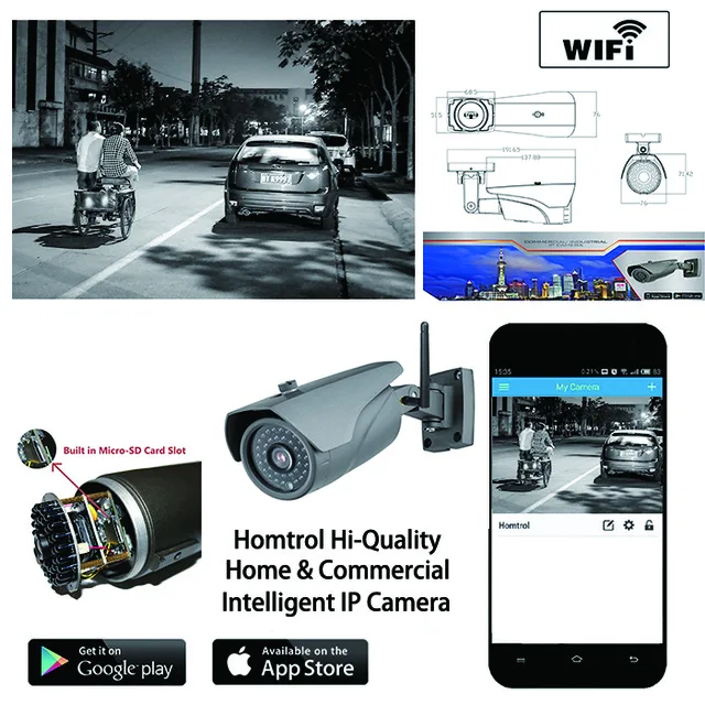 IP Camera WIFI Onvif 2 4 P2P for font b Smartphone b font Waterproof Vandal proof