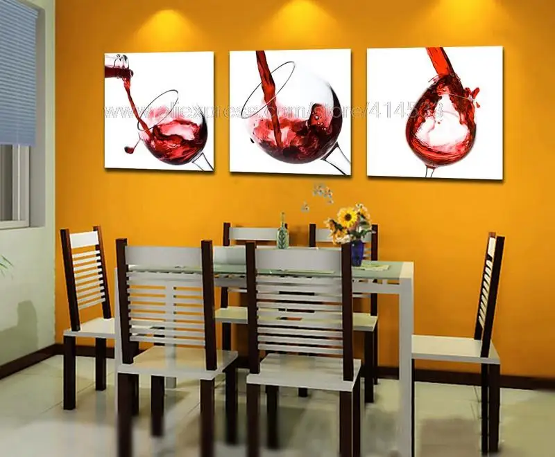 wine cup reproduction print on canvas painting high quality 3 set headboard wall panel decoration abstract - Wall Panel Decor wine cup reproduction print on canvas painting high quality 3 set headboard wall panel decoration abstract - Wall Panel Decor