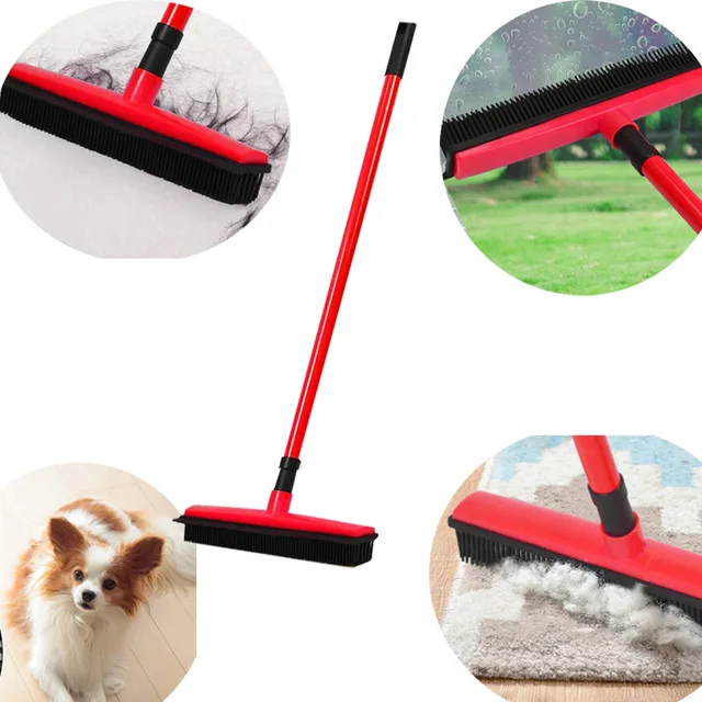 Floor Hair broom Dust Scraper & Pet rubber Brush Carpet carpet cleaner