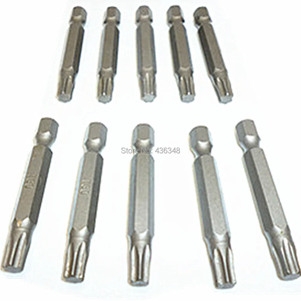 

10pcs Impact Driver Bits Power Screwdriver Inserts 50mm Torx Hex Screwdriver Bits T30 Screw Driver Bit 1/4" Hex Shank Insert Bit