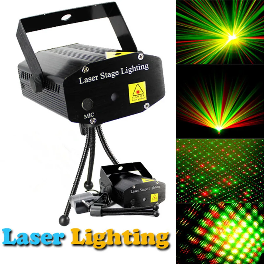 

Portable multi LED bulb Voice-activated Stage Lights mini black stage Lighting Effect DJ Party Home Wedding Laser Projector