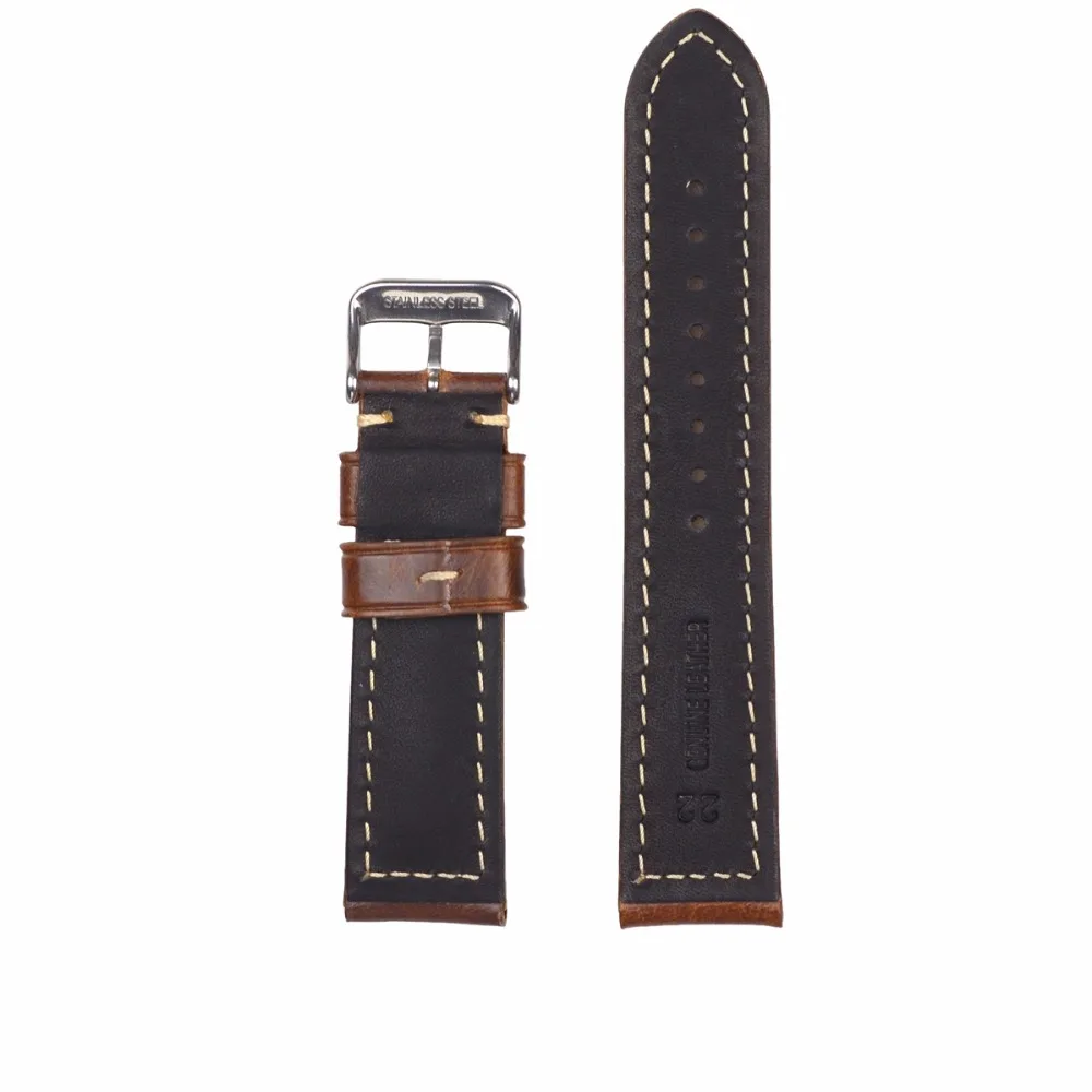 Ремешок для наручных часов из вощеной кожи 18/20/22 мм|watch strap|vintage watch strapblack buckle |
